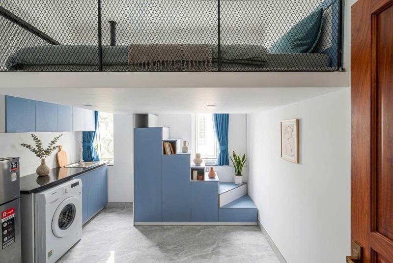 Không gian sống hiện đại - tone xanh biển hài hoà - duplex gác cao full nội thất - gần đh văn lang - 3