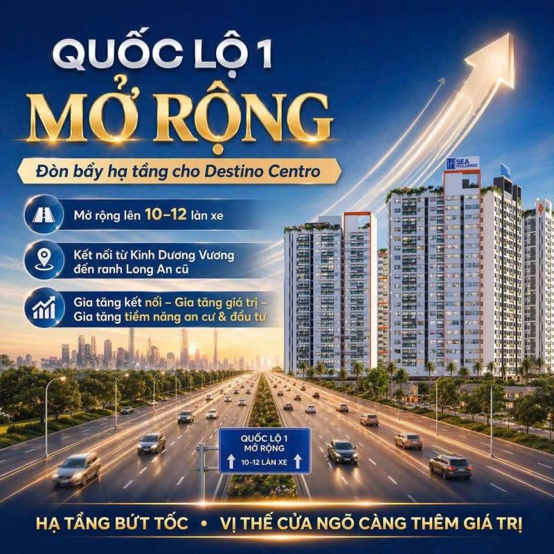 Bán căn hộ destino centro 2pn mặt tiền ql1a giáp bình chánh, vốn từ 300 triệu, ký hđmb ngay - 4