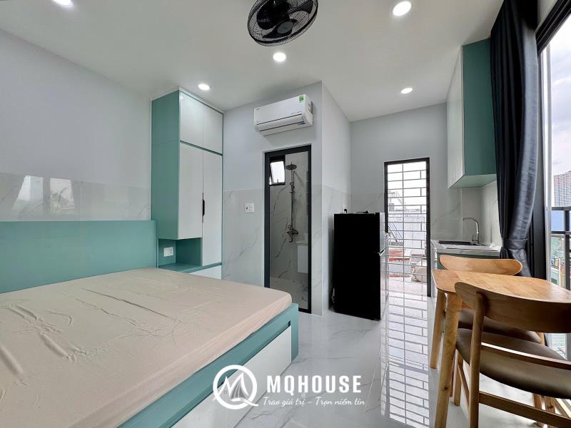 Studio ban công full nội thất | tô hiệu - đầm sen | cửa khóa vân tay, máy giặt riêng - 2