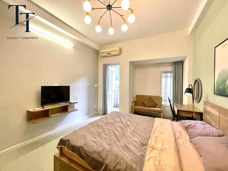 Cho thuê studio ban công 30m2 có thang máy ngay công viên lê văn tám - hồ con rùa - nhà thờ tân định - 2