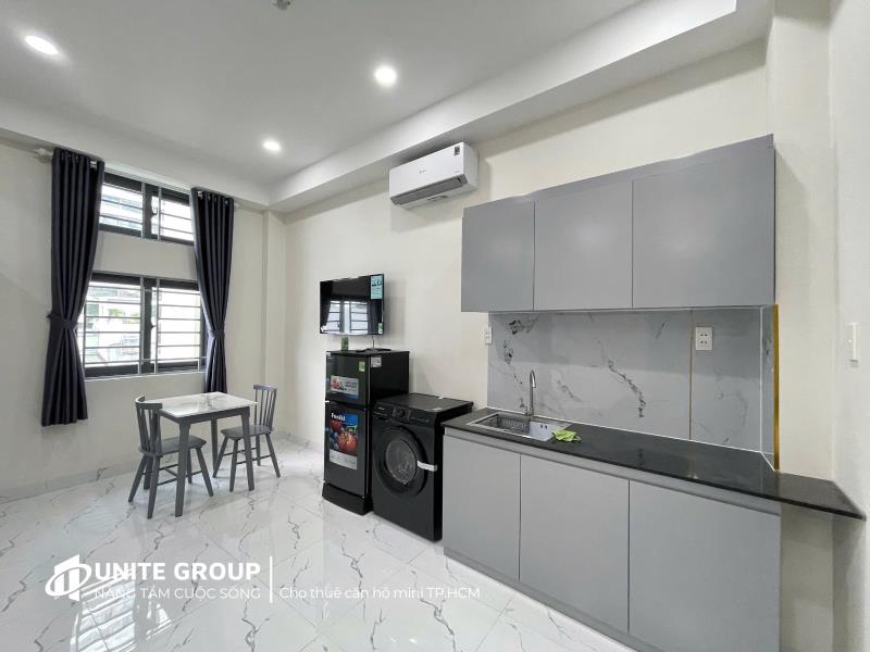 Cho thuê căn hộ studio tách bếp mới xây siêu đẹp ngay xô viết nghệ tĩnh , thuận tiện qua q1, q2 - 4