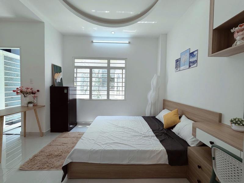 Cho thuê căn hộ - 35m2 - có ban công - full nội thất - gần đh văn lang - nguyễn xí, bình thạnh - 4