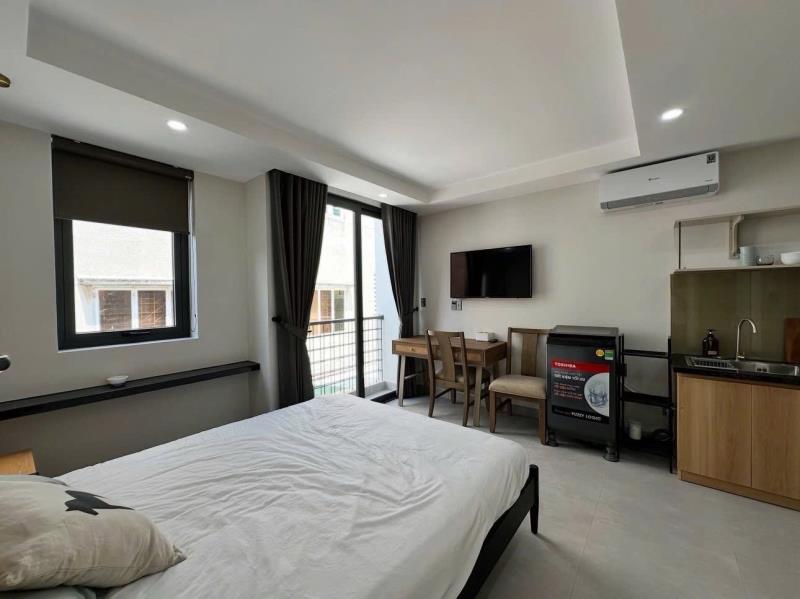 Cho thuê căn hộ full nội thất - ban công lớn ngay nơ trang long gần chợ bà chiểu tiện đi phan đăng lưu, hoàng hoa thám, q1, q3, phú nhuận - 4