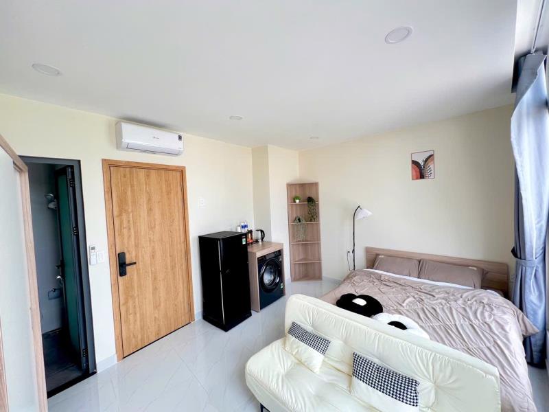 Trống sẵn căn 1pn tách bếp thang máy 40m2 full nội thất cửa sổ đón nắng ngay chu văn an gần chợ bà chiểu giáp quận 1,3 mặt tiền đường , khu an ninh - 4