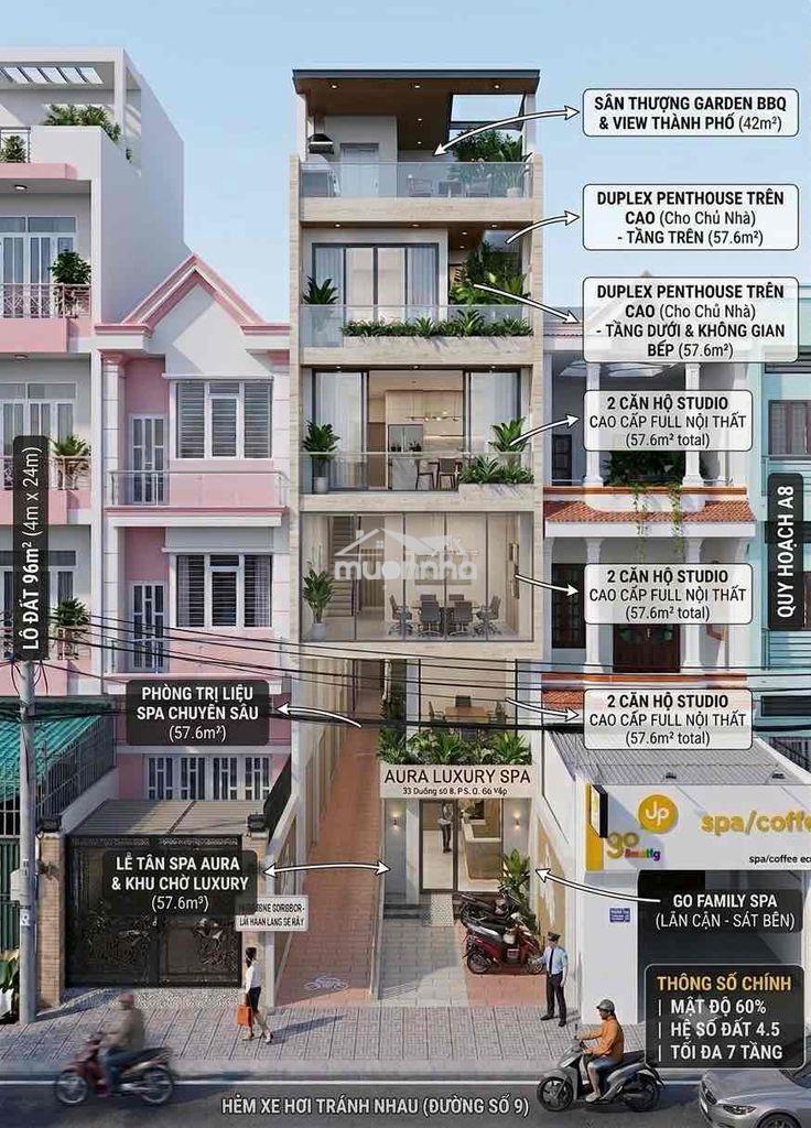 🔥 Mt đường số 9 làng hoa -4×24m - nc4 tiện xây mới – giá tốt - 4