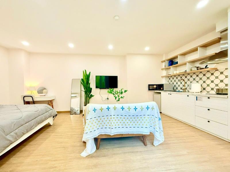 Cho thuê studio 35m2 có thang máy ngay cầu phố đi bộ bùi viện - công viên 23/9 - 2