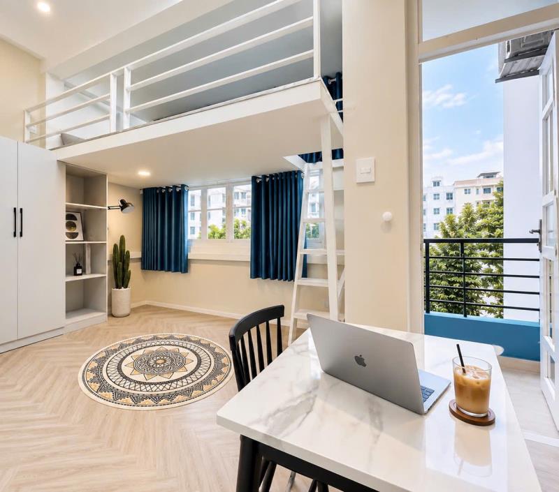 Cho thuê phòng gác 35m², ban công thoáng, full nội thất – nguyễn cửu vân, bình thạnh giáp q1, hàng xanh - 3