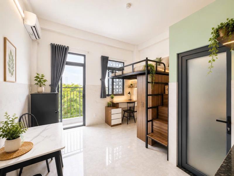 Cho thuê căn hộ gác ban công sát đầm sen, tô hiệu, tân phú (có thang máy) - 2