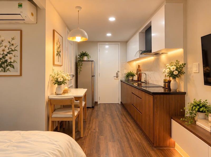 Cho thuê căn hộ cửa sổ full nội thất tại nguyễn cửu vân,bình thạnh gần cầu thị nghè,q1 - 2