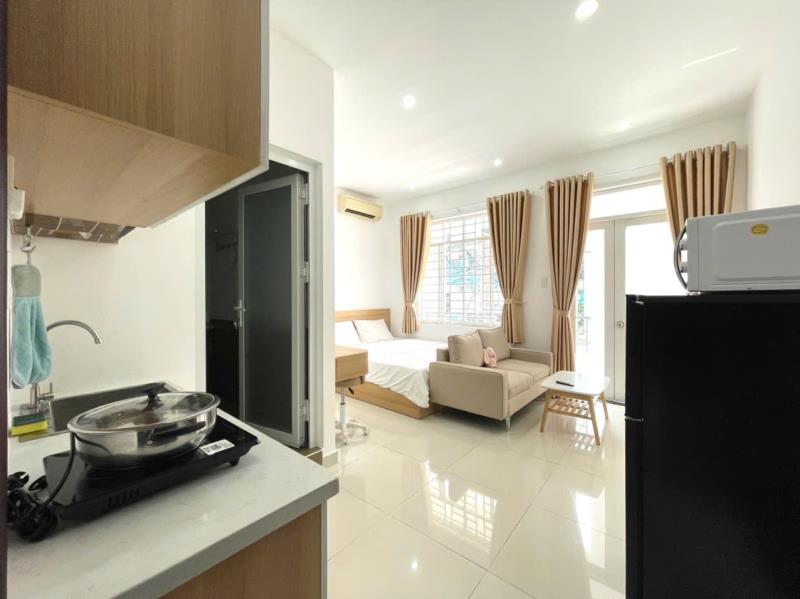 Cho thuê căn hộ 45m² ban công kính lớn, bàn đảo bếp, full nội thất mới 100% – phan đăng lưu, phú nhuận gần phan xích long, bình thạnh, quận 1