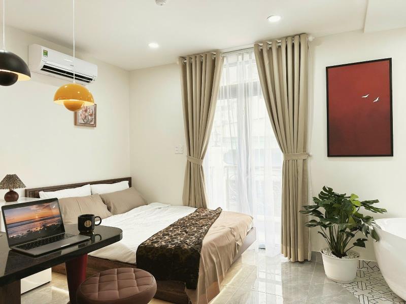 Phòng ban công, cửa sổ vibe homestay - trung tâm bình thạnh cạnh phú nhuận - thang máy hầm xe - chỉ từ 6.x - 2