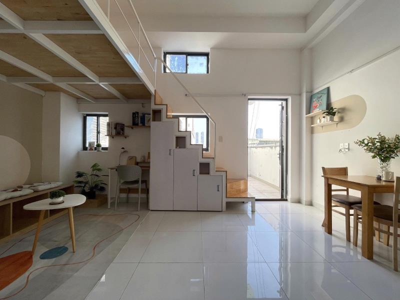 Cho thuê căn hộ có gác rộng 50m2, ban công lớn bình thạnh gần cầu điện biên phủ, quận 1, metro_thang máy, bảo vệ - 3