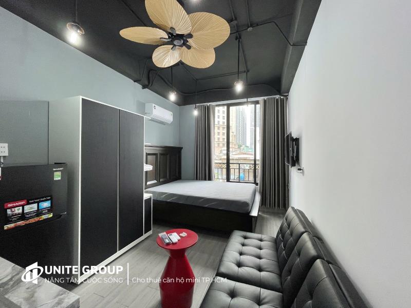 Cho thuê căn hộ 35m² - có ban công – full nội thất – hầm xe, thang máy – giáp quận 1 | võ duy ninh, bình thạnh