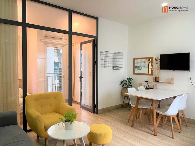 Cho thuê căn hộ 1 phòng ngủ bình thạnh, full nội thất, ban công, cửa sổ lớn, rộng rãi, thoáng mát, gần điện biên phủ, quận 1, quận 3 - 3