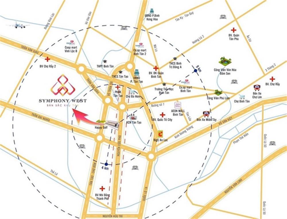 Vị trí dự án Symphony West