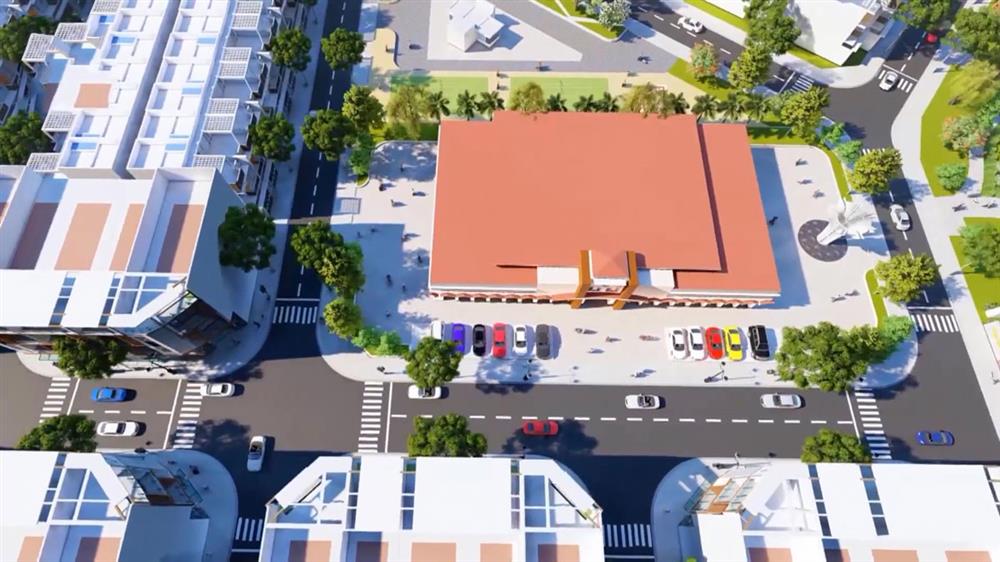 Trường học nội khu nhìn từ trên cao Trường học nội khu